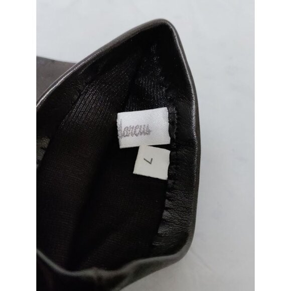 Neiman Marcus Brown Leather Gloves Silk Lined Luxury Vintage Equestrian Womens 7 - Picture 10 of 10